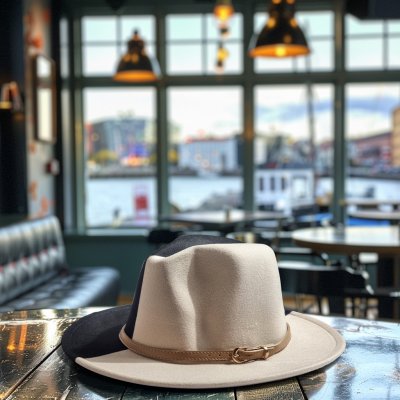 Chapeaux - Gårda Felt Hat (noir/offwhite)