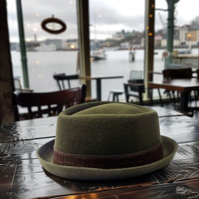 Chapeaux - Gårda Devenport Pork Pie (vert)