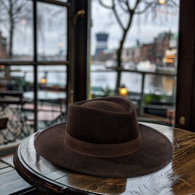 Chapeaux - Gårda Napoli Fedora Wool Hat (marron)