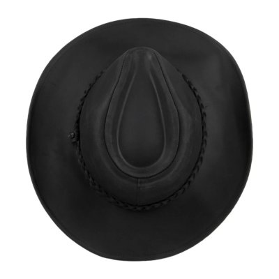 Chapeaux - Jaxon Hats Buffalo Leather Cowboy (noir)