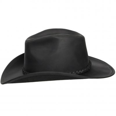 Chapeaux - Jaxon Hats Buffalo Leather Cowboy (noir)