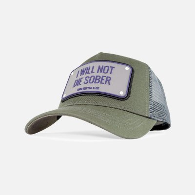 Casquettes - John Hatter - I Will Not Die Sober - Rubber Edition (vert)