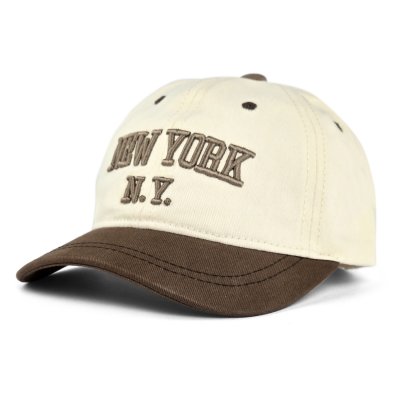 Casquettes Enfant - Gårda New York Baseball Cap (crème/marron)