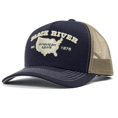 Casquette - Black River America Trucker (marine/crème)