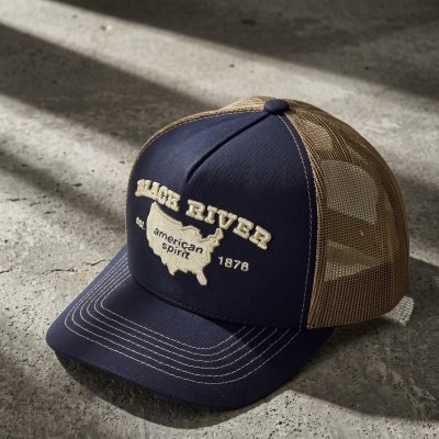 Casquette - Black River America Trucker (marine/crème)