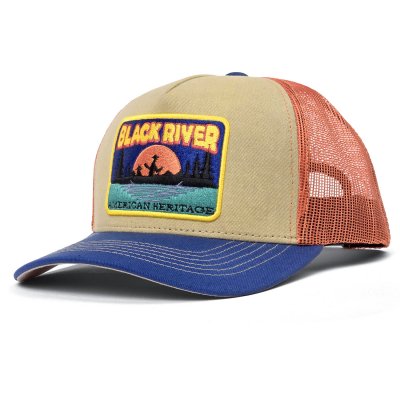 Casquette - Black River Kayak Trucker (beige/orange/bleu)