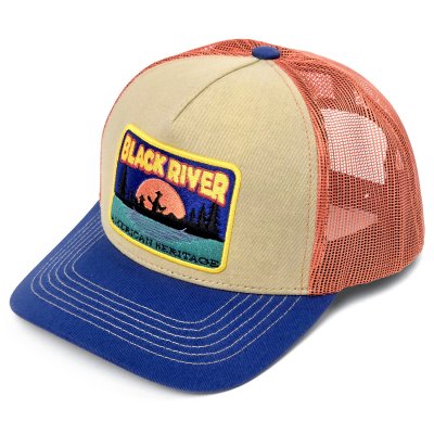 Casquette - Black River Kayak Trucker (beige/orange/bleu)