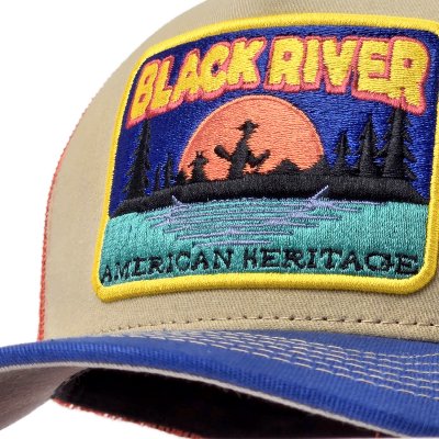 Casquette - Black River Kayak Trucker (beige/orange/bleu)
