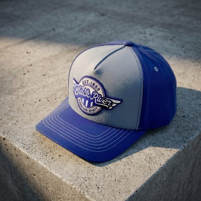 Casquette - Black River Voyager Trucker (bleu)