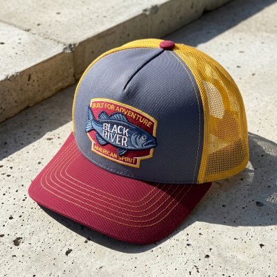 Casquette - Black River Adventure Trucker (bleu/beige/rouge)