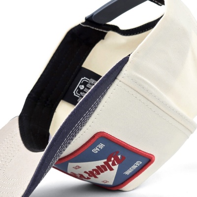 Casquette - Black River Atlanta Cotton Snapback (blanc cassé/bleu marine)