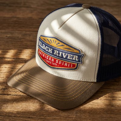 Casquette - Black River Beacon Trucker (blanc cassé/bleu/vert)