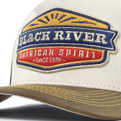 Casquette - Black River Beacon Trucker (blanc cassé/bleu/vert)