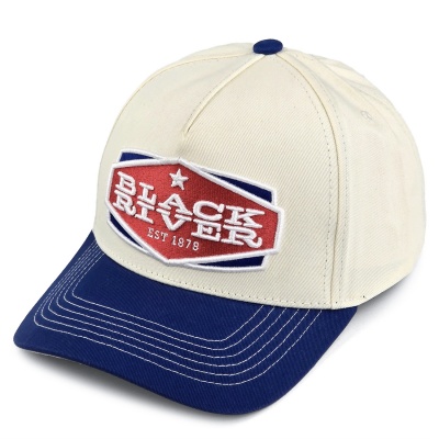 Casquette - Black River Cincinnati Cotton Snapback (blanc cassé/bleu)