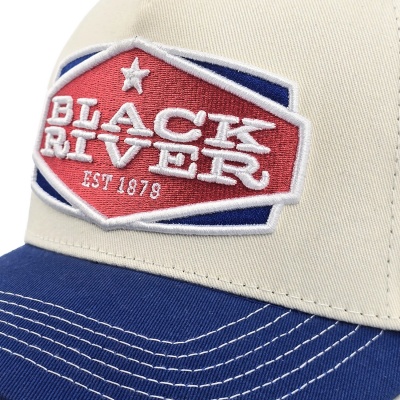 Casquette - Black River Cincinnati Cotton Snapback (blanc cassé/bleu)