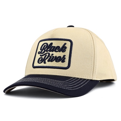 Casquette - Black River Denver Cotton Snapback (crème/marine)