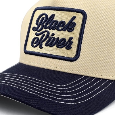 Casquette - Black River Denver Cotton Snapback (crème/marine)