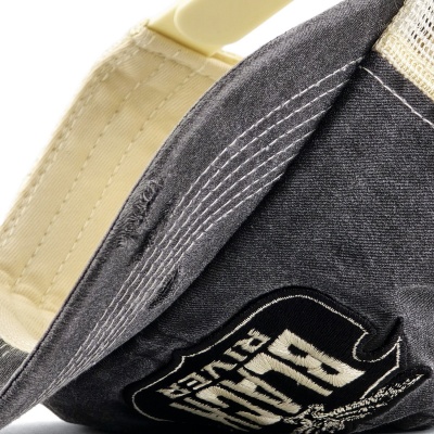 Casquette - Black River Eagle Washed Trucker (noir/crème)