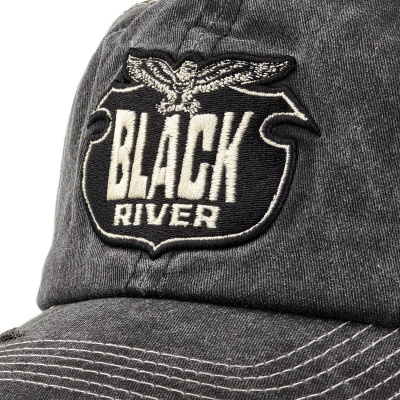 Casquette - Black River Eagle Washed Trucker (noir/crème)