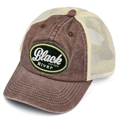 Casquette - Black River Eugene Washed Trucker (marron/crème)