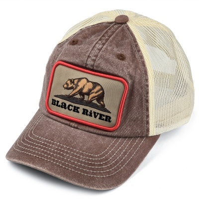 Casquette - Black River Grizzly Washed Trucker (marron/crème)