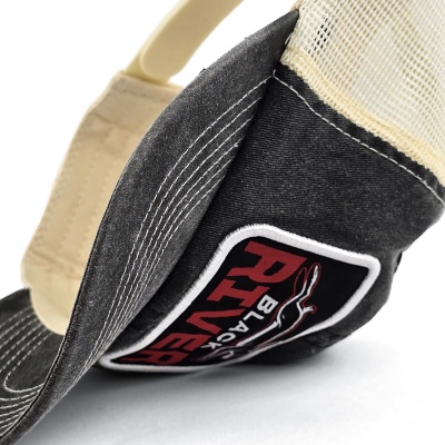 Casquette - Black River Hare Washed Trucker (noir/crème)