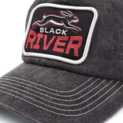 Casquette - Black River Hare Washed Trucker (noir/crème)