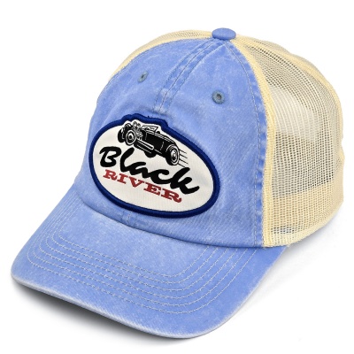 Casquette - Black River Hot Rod Washed Trucker (bleu clair/crème)