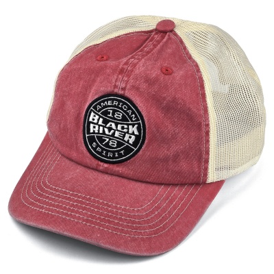 Casquette - Black River Knoxville Washed Trucker (rouge/crème)