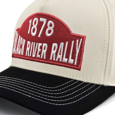 Casquette - Black River Louisville Cotton Snapback (blanc cassé/noir)