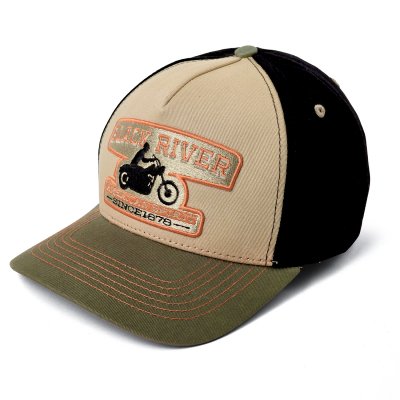 Casquette - Black River Motorcycle Trucker (beige/noir/vert)