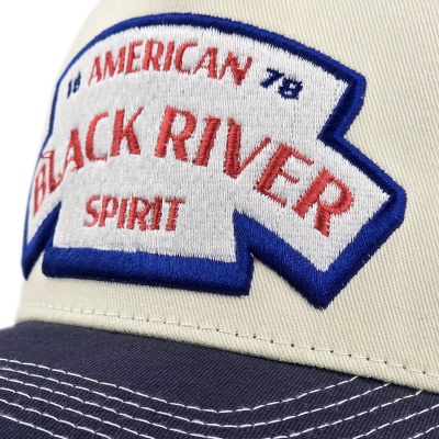 Casquette - Black River Nashville Cotton Snapback (blanc cassé/bleu marine)