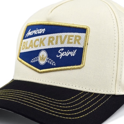 Casquette - Black River Omaha Cotton Snapback (blanc cassé/noir)
