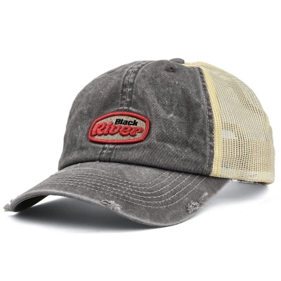 Casquette - Black River Portland Washed Trucker (noir/crème)