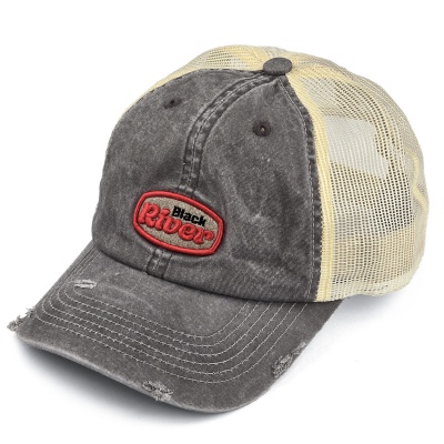 Casquette - Black River Portland Washed Trucker (noir/crème)