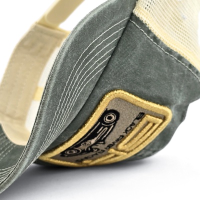Casquette - Black River Racer Washed Trucker (vert foncé/crème)