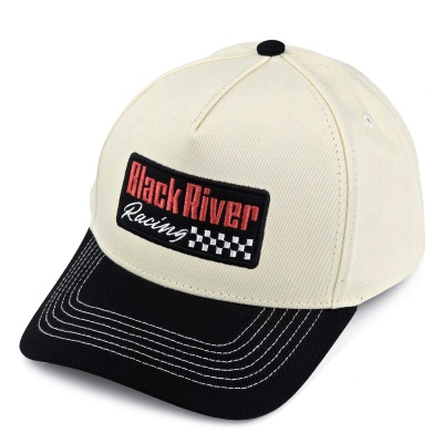 Casquette - Black River Racing Cotton Snapback (blanc cassé/noir)