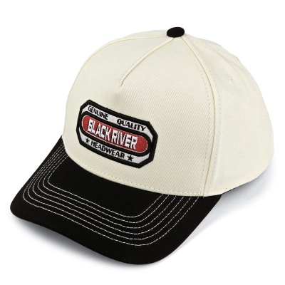 Casquette - Black River Richmond Cotton Snapback (blanc cassé/noir)