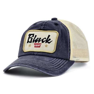 Casquette - Black River Toledo Washed Trucker (marine/crème)
