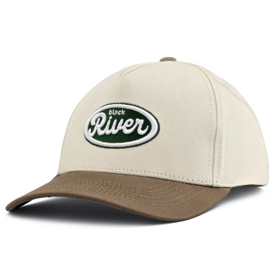 Casquette - Black River Waco Cotton Snapback (blanc cassé/kaki)