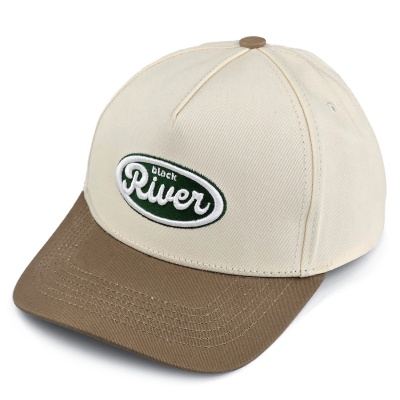 Casquette - Black River Waco Cotton Snapback (blanc cassé/kaki)