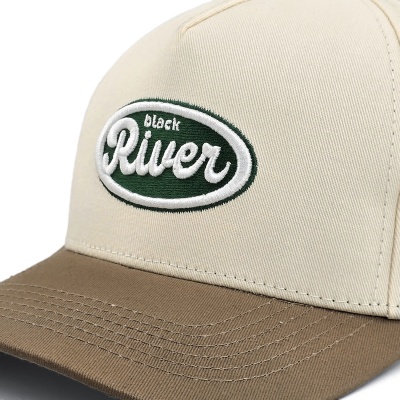 Casquette - Black River Waco Cotton Snapback (blanc cassé/kaki)
