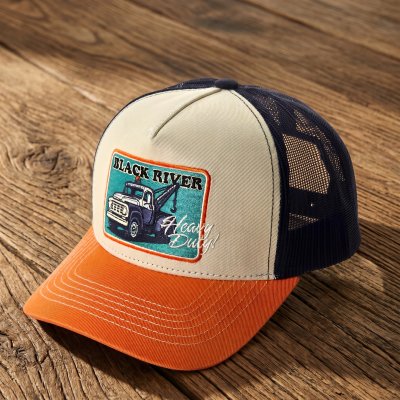 Casquette - Black River Tow Trucker (crème/bleu/orange)