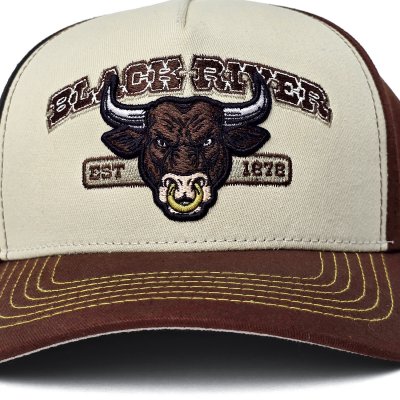 Casquette - Black River Cow Trucker (crème/brun)