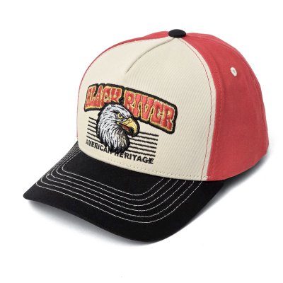 Casquette - Black River Falcon Trucker (crème/rouge/noir)