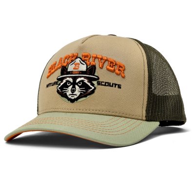 Casquette - Black River Racoon Trucker (beige/vert)