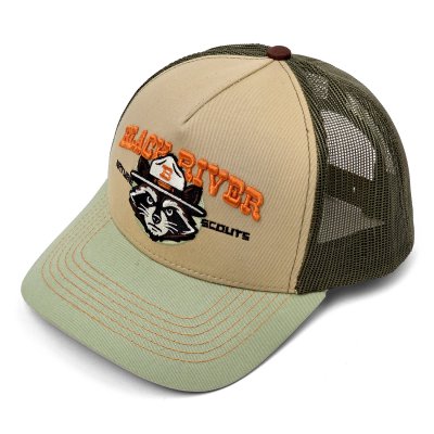 Casquette - Black River Racoon Trucker (beige/vert)