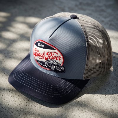 Casquette - Black River Riding Trucker (bleu)