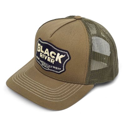 Casquette - Black River Wild West Trucker (vert/crème)