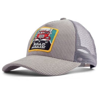 Casquette - Gårda Corduroy Trucker Road Again (gris)